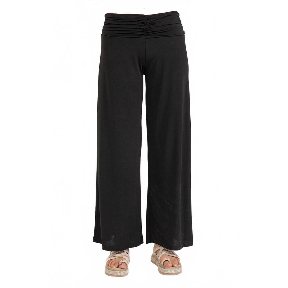 NEW ISLE BY MELIS KOZAN lagoon wide leg pant in black